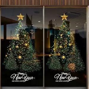 베란다문시트지 매장 데코 시트 장식 트리 크리스마스 스티커 카페 유리창