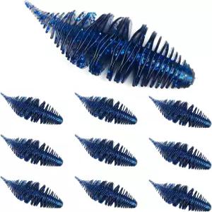 부드러운 수영 미끼 플라스틱 낚시 키트 5가지 색상의 배스 송어 크레이피 레드피쉬 담수 소금물용 나사산