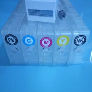 엡손 스타일러스 프로 9700 프린터용 T5961-T5968 리셋 칩 및 리셋터가 있는 빈 리필 카트리지 5 색