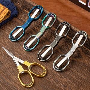 아연 합금 접이식 가위  키체인 낚시 미니 소형 소형 바느질 도구  크로스 스티치 자수 재단사 종이 절단