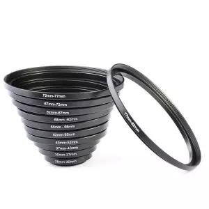 호환 KF CONCEPT 11pcs 금속 스테핑 링 스텝 업 스텝 다운 링 세트 26-82mm 82-26mm DSLR 카메라 렌즈용