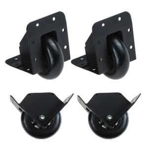 러기지 리세스드 캐스터 슈트케이스 장비  롤링 비행 케이스  가구 내마모성  고정 내장 휠  4 개  3 인치