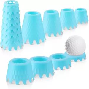 해피앨리 8팩 시뮬레이터 골프 티 TPU 깨지지 않는 소재 높이 1/4인치에서 2인치까지 실내 실외 겨울 매트