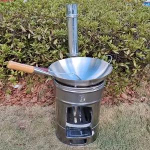 무연소각로 쓰레기 태우는 휴대용 굴뚝난로 드럼통