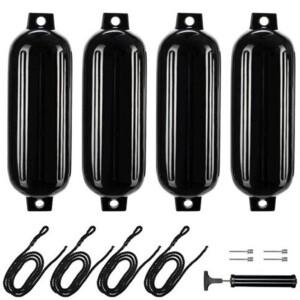 도킹용 해양 보트 펜더  바늘 및 공기 펌프 포함  스포츠 범퍼용 액세서리  11x40cm  4 개