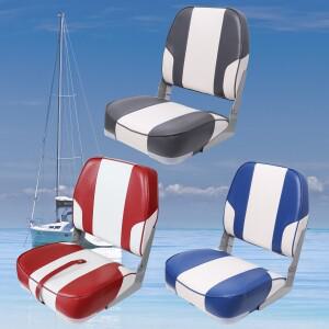 두꺼운 스펀지 등받이가 있는 접이식 낚시 보트 시트  다양한 색상  배스 카누 마린