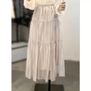 [갤러리아] ab.f.z 밴딩 실키 펄 캉캉 티어드 롱스커트 ACA2HS32D