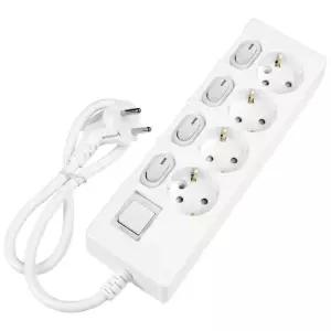 국산 개별 스위치 과부하차단 4구 1m 멀티 콘센트 안전 접지 슬림 멀티탭