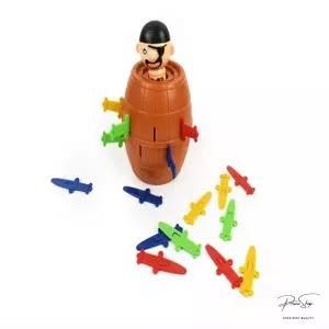 프라임샵 가족 후크 해적 선장 술통 칼꽂기 룰렛 게임