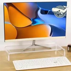 모니터받침 투명 아크릴 모니터 거치대 사무실 모니터받침대