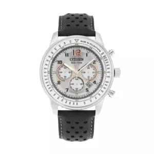 시티즌 남성 가죽 손목 시계 에코드라이브 CA4500-24H