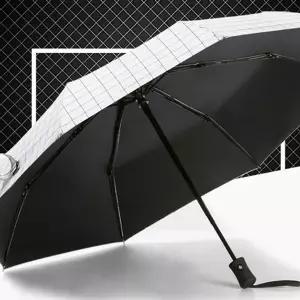 [NS홈쇼핑]암막 체크무늬 양우산 3단자동 양산 체크 우산 고급스런 심플한 디자인..