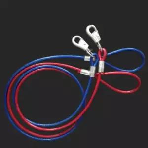 [반려] 와이어 개줄 8mm 빨강 애완견목걸이 반려견리드줄