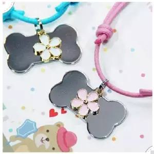 [골드스마일]강아지 목걸이 펫 별과 달 인식표 목걸이 각인없음 색상랜덤