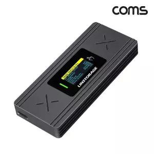 [골드스마일]TBZ Coms NVMe NGFF M.2 SSD 외장케이스 10Gbps C타입 디스플레이 스크린