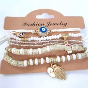 에스닉 비즈 다층 팔찌 여성용 핸드메이드 액세서리 레이어드