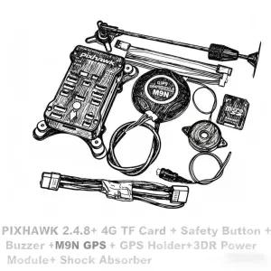 픽스호크 FPV PX4m9N GPS PIX 248 32비트 비행 자동조종 안전 스위치 버저 PPM I2C RC 쿼드콥터 아드파일럿