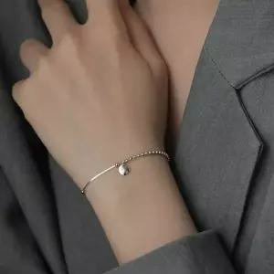 여름용 미니멀 심플 데일리 팔찌 레이어드 실버 얇고 가벼운 손목