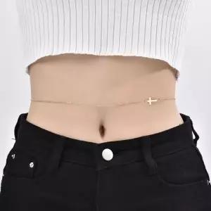 [콩심팥심]십자가 허리 체인 드롭 바디체인 벨리 몸통 목걸이 펜던트 장식