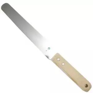 [콩심팥심]스텐레스 철판 주방 조리용 볶음 피자 스파츄라 업소 식당용 원목