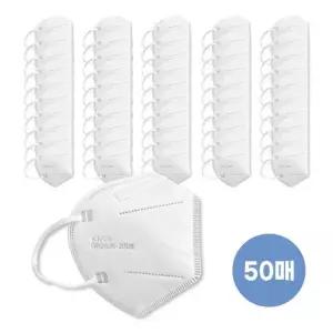 (50매) KN95 새부리형 화이트 마스크 4중필터 일회용마스크 덴탈마스크 3D입체 비말마스크