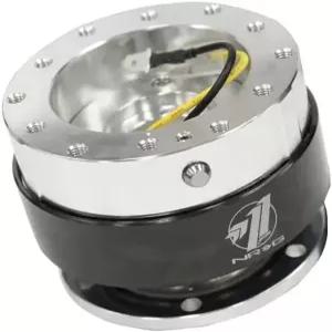 NRG 이노베이션스 1.5세대 6홀 레이싱 스티어링 휠 퀵 릴리즈 어댑터 마운팅 볼트 블랙 링 NRG-SRK-100BC