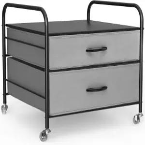 수납공간이 있는 미니 냉장고 스탠드 WAYTRIM 주방 오거나이저 (기숙사 용) 이동식 4개 회전 바퀴가 달린