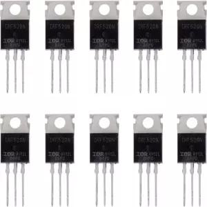 BOJACK IRF520N MOSFET 트랜지스터 9.7 A 100 V N채널 전력 TO-220AB (10개입)