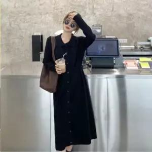 [에이치플러스몰]BS 컴포트 핏 랩 니트 롱원피스 SWC-1006362