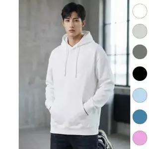 [에이치플러스몰]BS 유니바운드 후드티 커플티 오버핏 단체복 루즈핏 캐주얼룩 무지