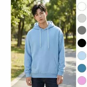 [에이치플러스몰]BS 유니바운드 후드티 오버핏 커플티 단체복 루즈핏 캐주얼룩 무지