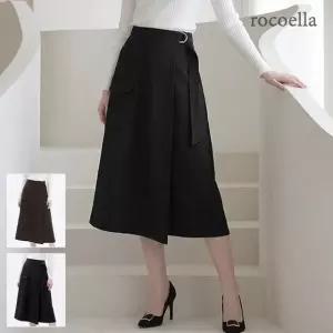 [로코엘라] 바세나 포켓 A라인 여성 랩 스커트