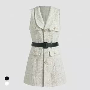 클라셰 레이어드트위드원피스+벨트SET_B6S0270