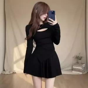 [하프클럽/셀러허브_여성트랜드패션]여성 간절기 슬림 긴팔 투피스 세트