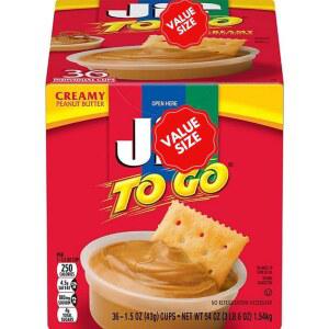 크리미한 땅콩버터 스낵 컵 u2013 36 카운트 팩 u2013 일회용 포장용 스낵 u2013 포장