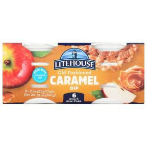 라이트하우스 구식 카라멜 딥 - 카라멜 디핑 컵, 카라멜 스낵 딥, 카라멜 딥, 텐 프리, 채식주의자용, 리얼 버터 & 코코넛 오일로 만든 - 2온스 싱글 컵 6팩