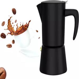 콜진 모카 포트 에스프레소 스테인리스 스틸 또는 스토브탑 인덕션 6컵10온스300ml 메이커 이탈리아 캠핑