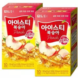 담터 제로슈가 아이스티 복숭아맛 10T+10T