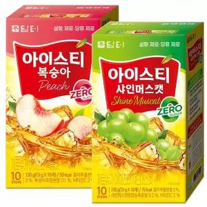 담터 제로슈가 아이스티 복숭아맛 10T+ 샤인머스캣 10T