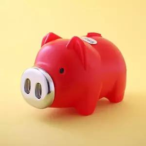 [셀러에이드]TBZ 은색코 돼지저금통 레드 대 캐릭터저금통 지폐금고