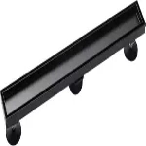 샤웨어 선형 샤워 배수구 12인치 타일 인 그레이트 포함 머티리얼 서스 304 매트 블랙 바닥 헤어