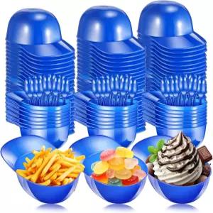 야구 헬멧 스크림 볼 100팩 50개 스푼 50개와 미니 디저트 컵 8온스 순대 파르페 애피타이저 생일 파티용