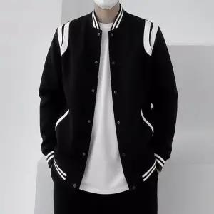 오버핏 남성 자켓 데일리 스타디움 자켓 야구점퍼 배색포인트