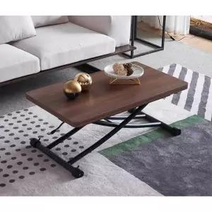 변신테이블 리프트업 조절 흰색 강화유리 80x40 방폭 높낮이