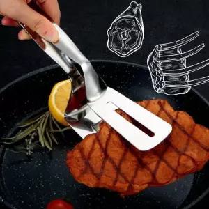 스테인리스 양면 고기 집게 바베큐 생선 토스트 팬 조리도구