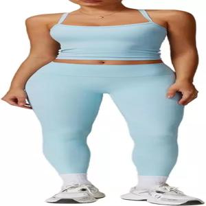 여성용 ABOCIW 운동 세트 2피스 패딩 스포츠 브라 탱크 탑 하이 웨이스트 레깅스 짐 요가 운동복