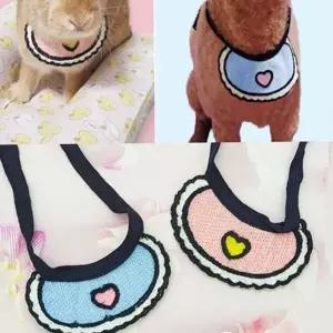 반려동물 턱받이 강아지 턱받이 소형 애견 고양이 액세서리 목걸이