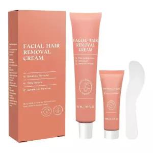 여성용 얼굴 제모 크림 및 사후 관리 진정 민감성 피부를 위한 순한 식물성 포뮬러 (1개)