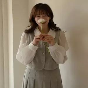 닌나난나[SET가능] 브레나 실버 버튼 벨크로 뷔스티에