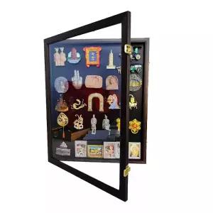 액자 여행 마그넷 깊이 원목 흑색 보관함 395x495cm 블랙 22cm 수집 보드